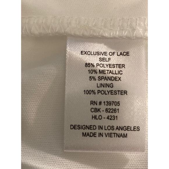 Love Nickie Lew Junior Glitter Knit Scallop Lace Back Dress Size Small Ivory NWT - Picture 6 of 7